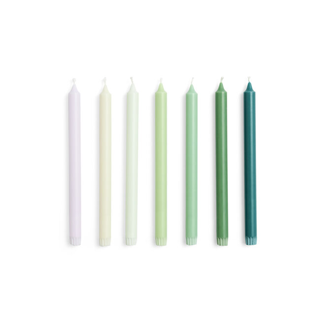 HAY Gradient Candle Set of 7 Greens