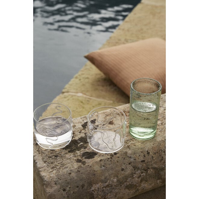 ferm LIVING Doodle Glasses Set of 2 Low Clear