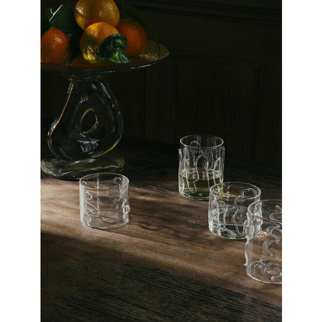 ferm LIVING Doodle Glasses Set of 2 Low Clear