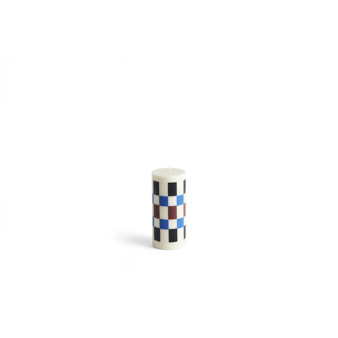 HAY Column Candle Small Off-white Brown Black and Blue