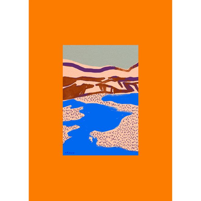 Paper Collective Orange Landscape 30x40