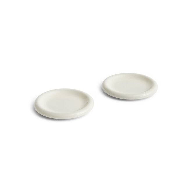 HAY Barro Plate Set of 2 Ø18 Off-white