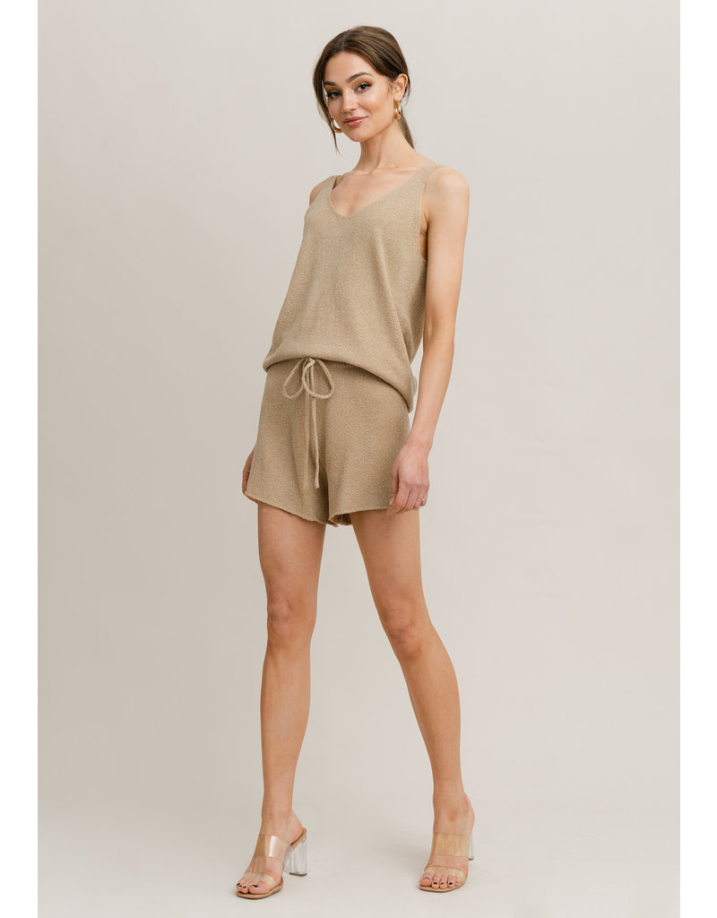 Rut@Circle Alma knit shorts, sand