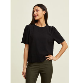 Rut@Circle Cornelia Puff Top - Black