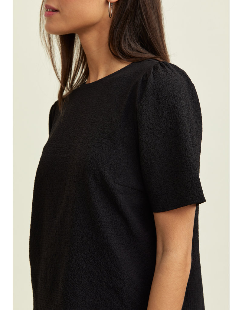 Rut@Circle Cornelia Puff Top - Black