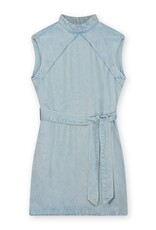 Homage - Collar Tailored Dress, Light Blue Wash
