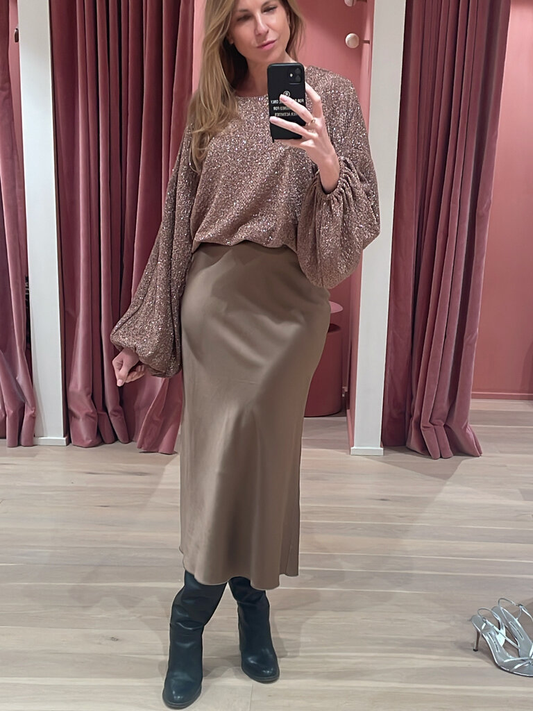 Ahlvar Gallery Silk skirt / Sand
