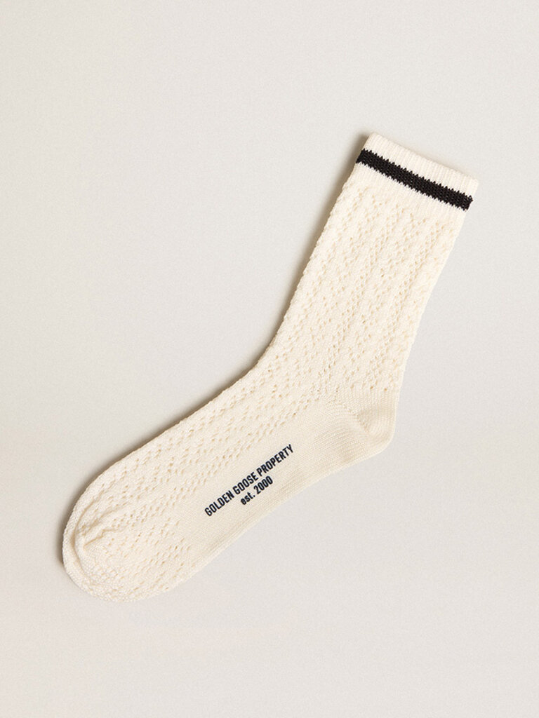 Socks tricot / white-blu
