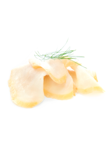  GEROOKTE HEILBOT VOORGESNEDEN - PER 100GRAM