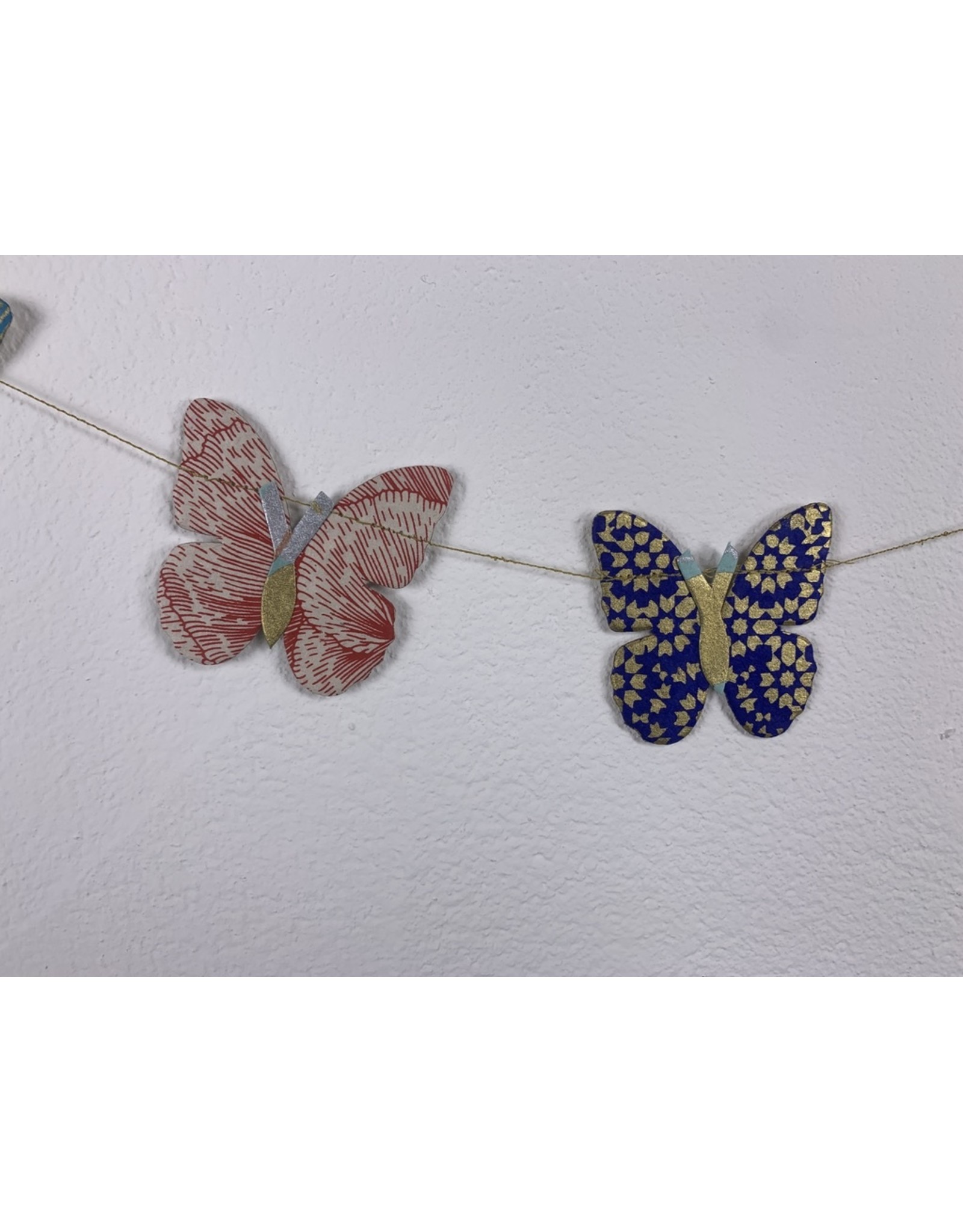 sense&purpose Girlande Happy Schmetterling klein Handgeschöpftes Papier