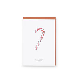 Fidea Design Klassische Weihnachten/Zuckerstange Faltkarte