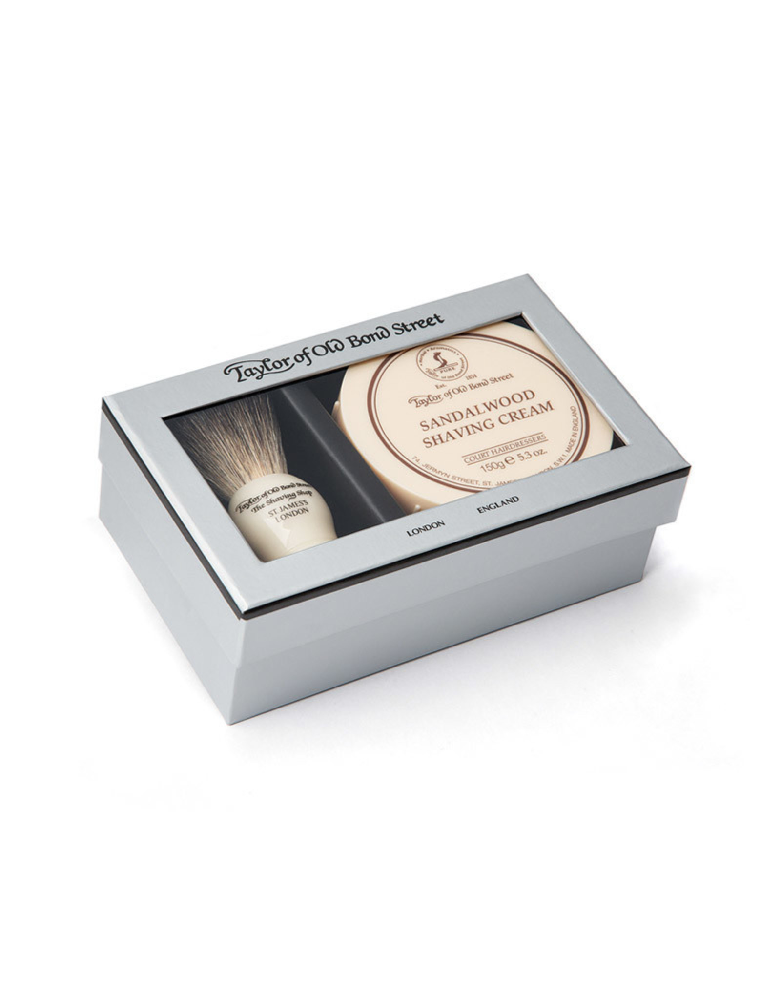 Taylor of Old Bond Street Taylor Giftbox Pure Badger & Shavingcream 150g Sandalwood