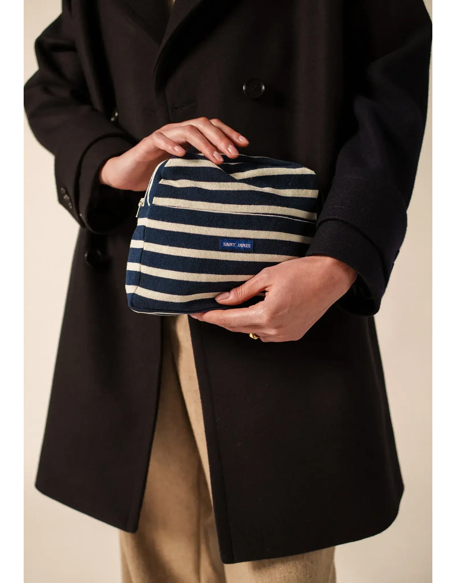 Saint James Trousse Marine/Ecru