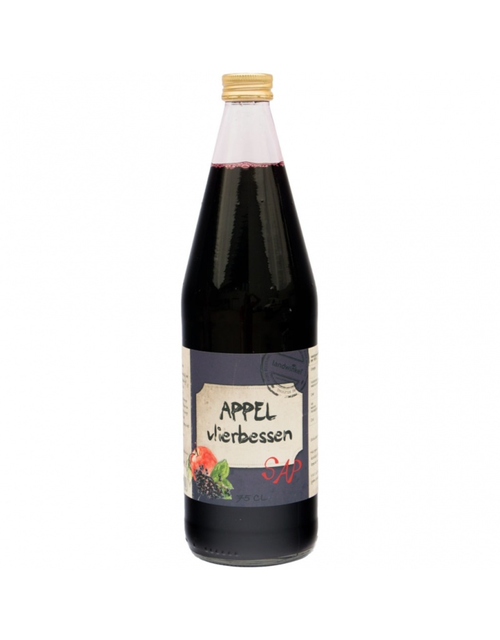 Fles appel-vlierbes sap 75cl