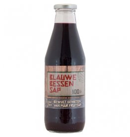 Fles blauwe bessen sap 100% 75cl