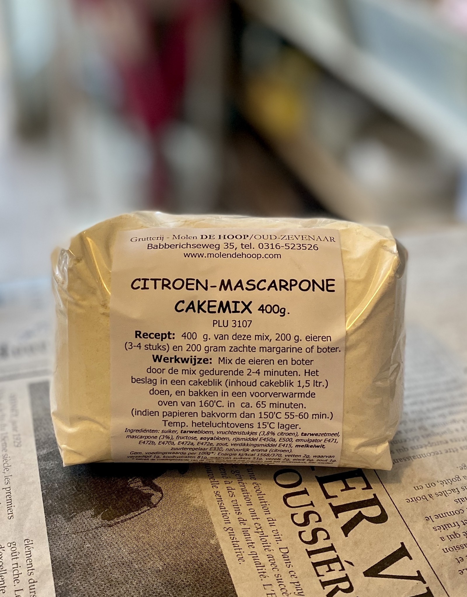 Grutterij Molen de Hoop Citroen Mascarpone Cakemix