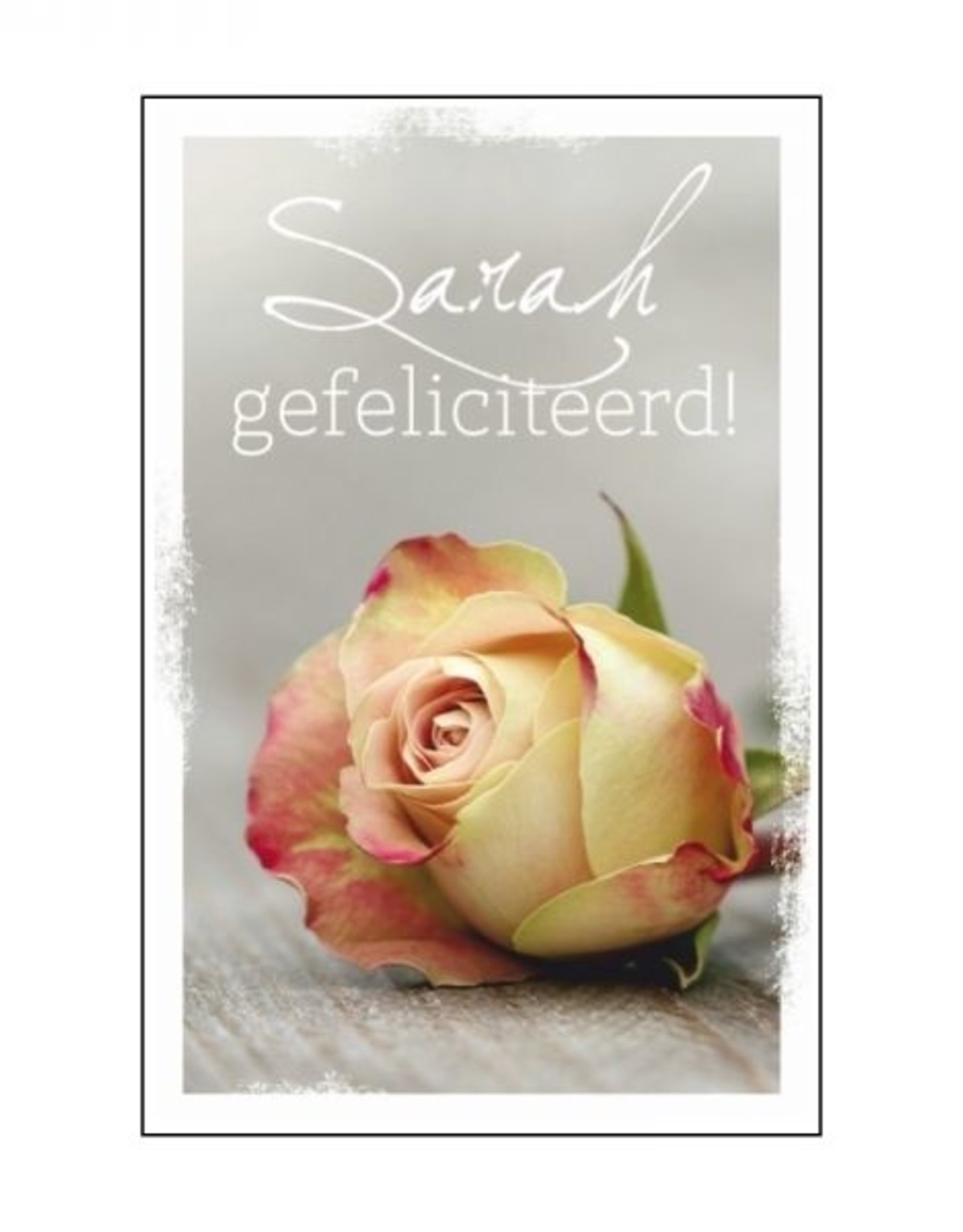 Sarah gefeliciteerd geurzak