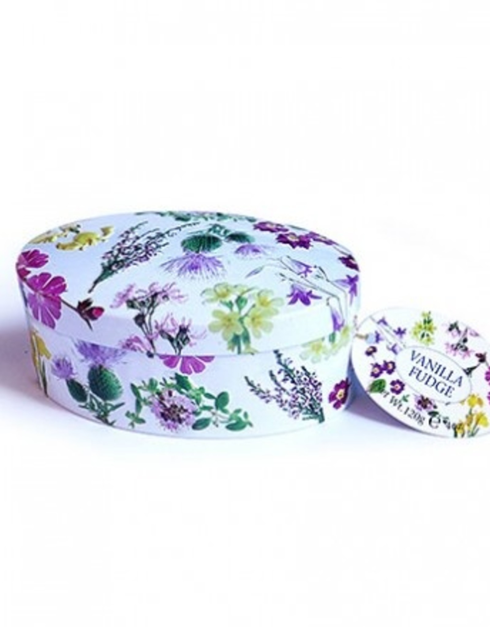 Gardiners of Scotland Wild Flower Tin met  vanilla fudge
