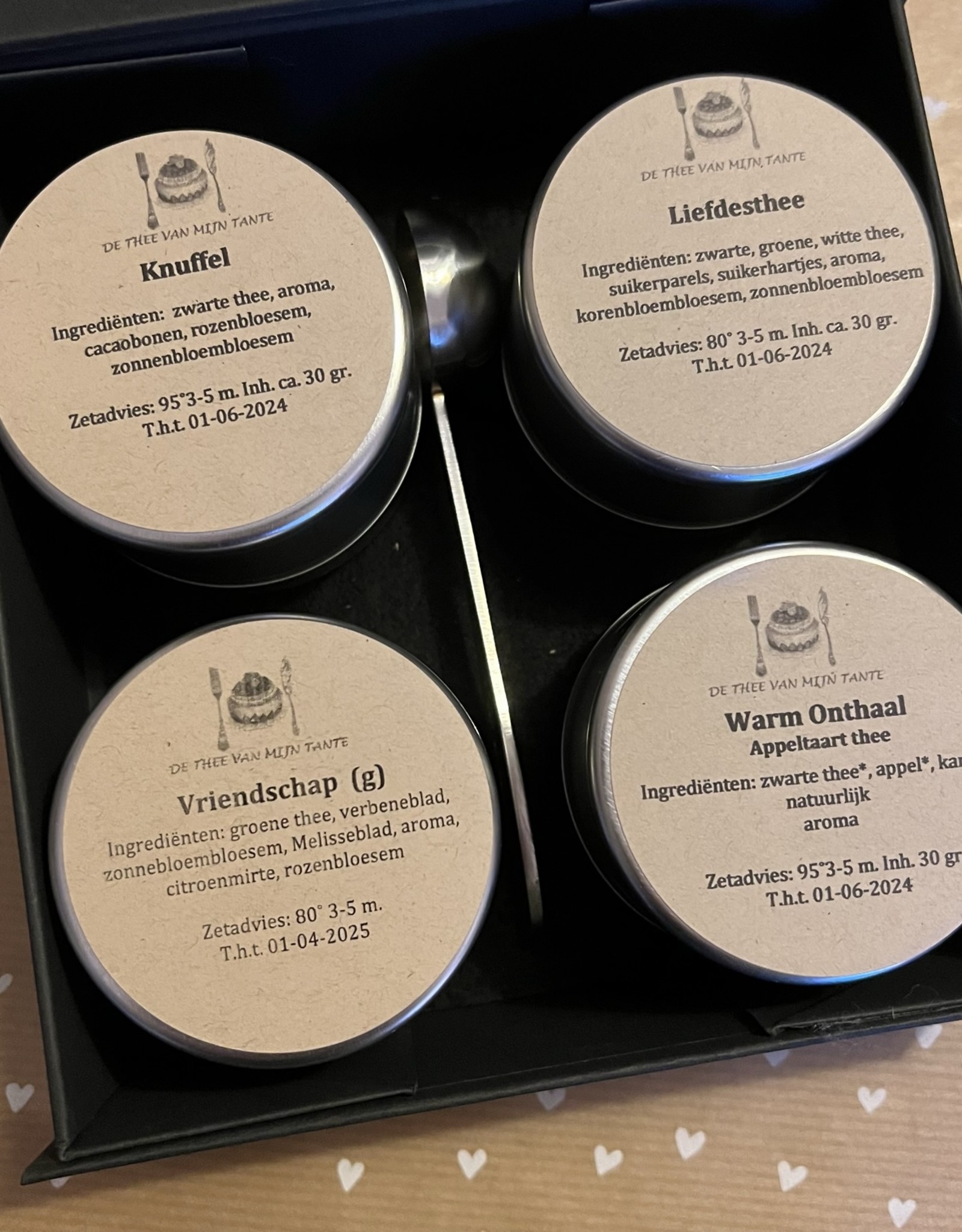 Theedoos - Valentijn - 4 theesoorten