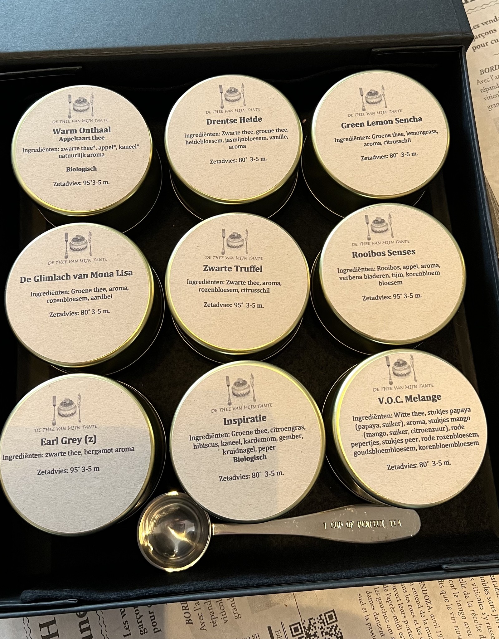 Theedoos 'Variatie' - 9 theesoorten in handige box