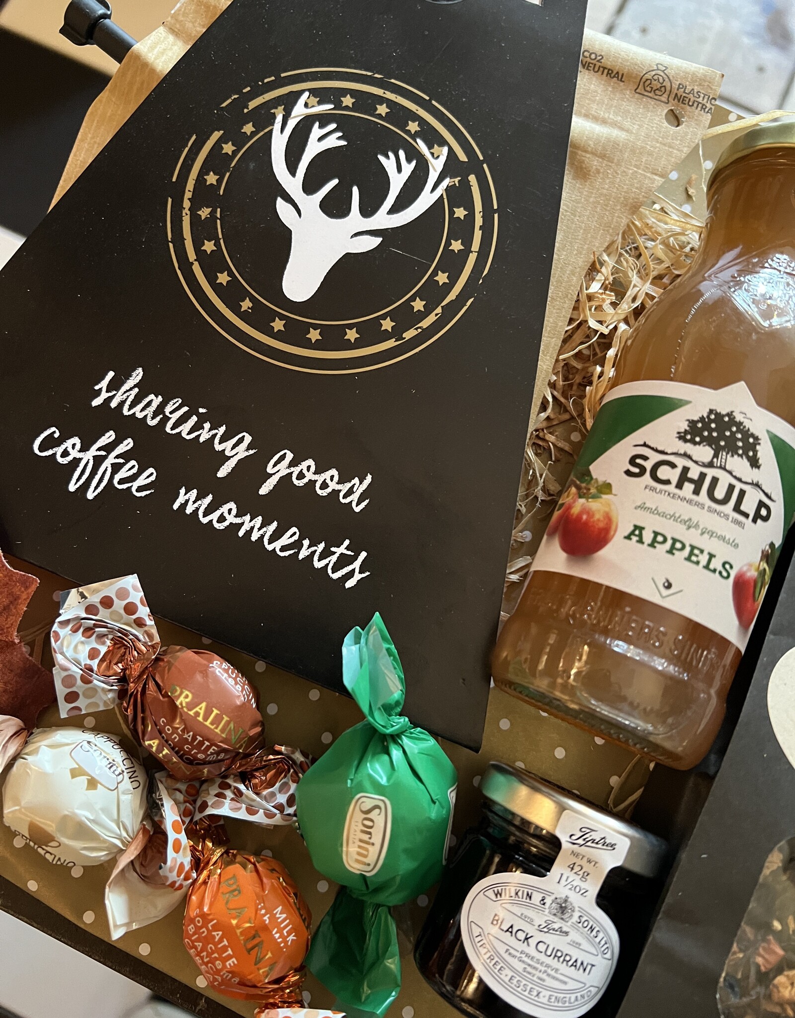 Koffie- en theepakket Herfst met chocolade en kaneel