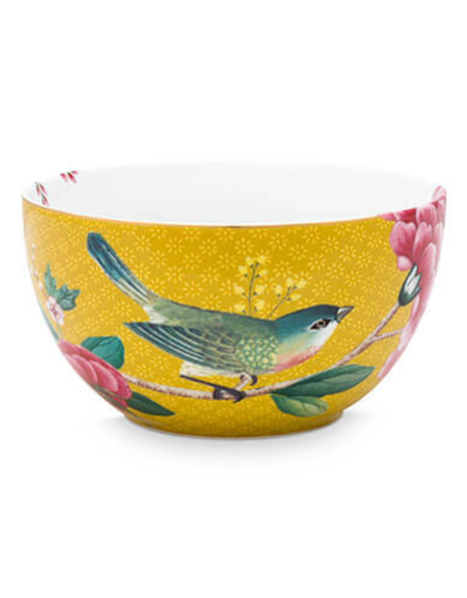 Pip Studio Blushing Birds Kom Geel 12 cm