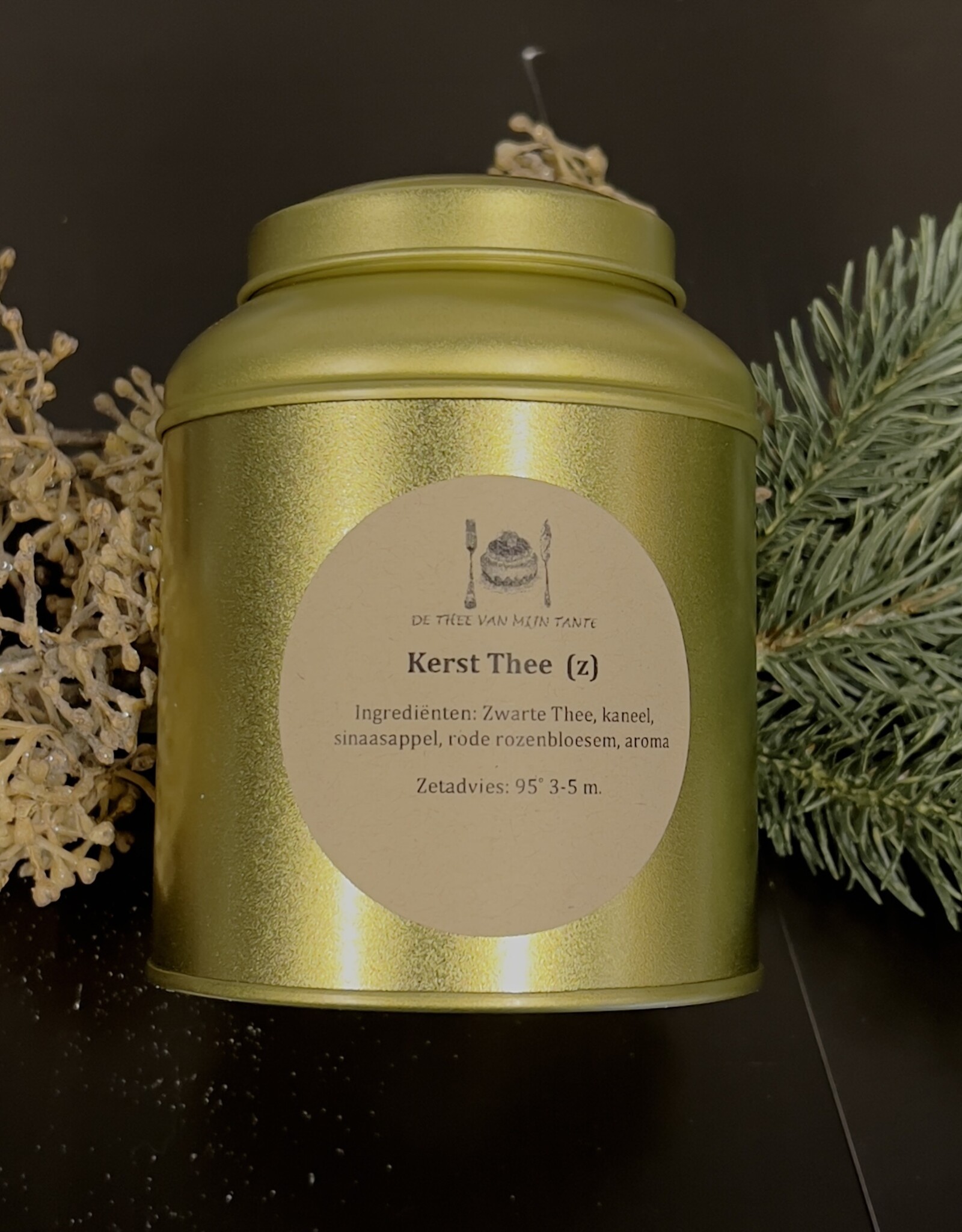 Kerst Thee in gouden blik