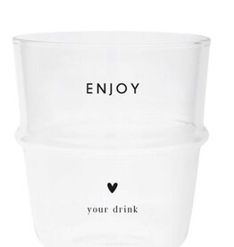 Bastion Collections Waterglas "Enjoy  your drink"