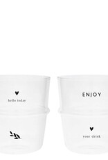 Bastion Collections Waterglas "Enjoy your drink"