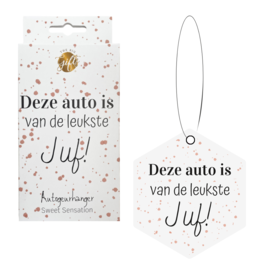Bedankt Juf - Autogeurhanger