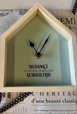 Klok - Bedankt voor een geweldige Schooltijd