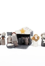 Sjaal met Verhaal Kerststal - Naturel