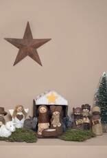 Sjaal met Verhaal Kerststal - Bruin