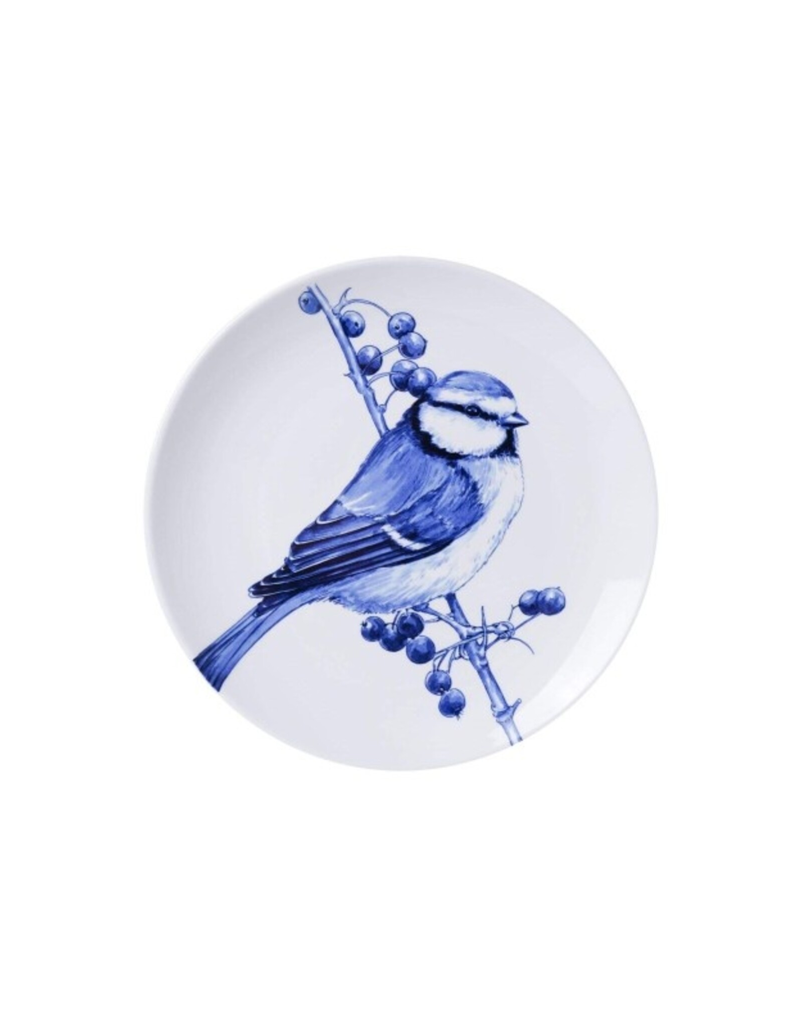 Heinen Delfts Blauw Wandbord - Pimpelmees