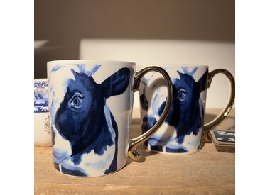 Heinen Delfts Blauw - Mokken