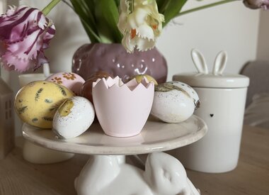 Serviesgoed en kaarsen Voorjaar - Pasen