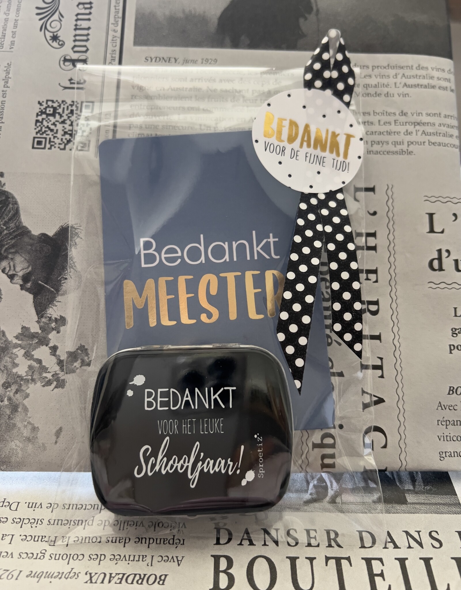 Voor de Meester - Blikje Bedankt Mintjes