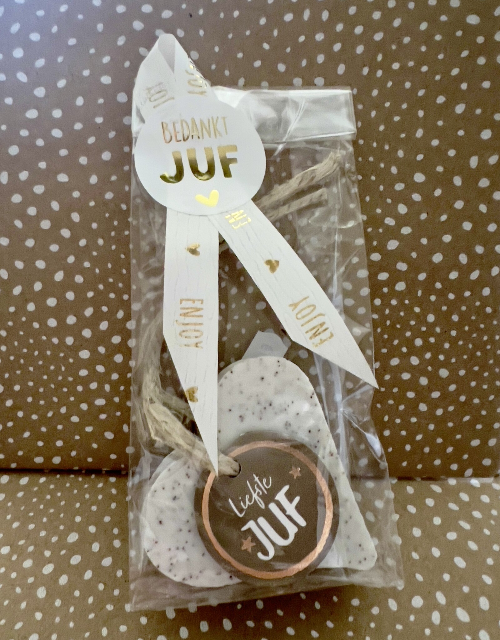 Voor de Juf - Een hartje van 100% Leuk