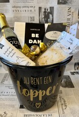 Bedankt - cadeaupakket in emmer - Jij bent een topper
