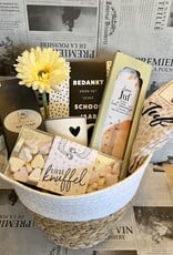 Voor de Juf - Cadeaupakket  Knuffel in mand