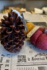 Kaars Dennenappel - Bruin