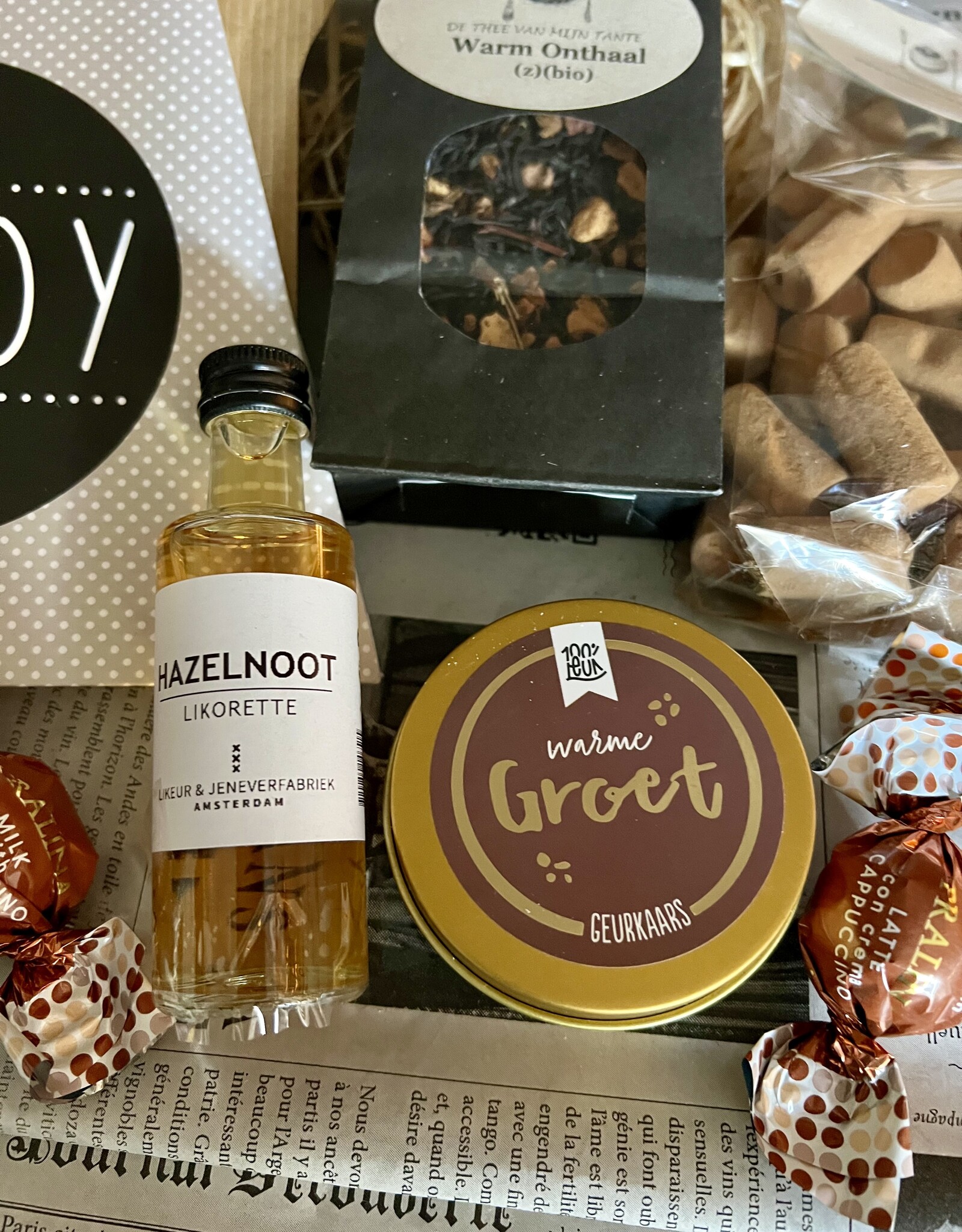Thee- en koffiepakket Herfst  met geurkaars