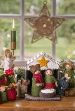 Sjaal met Verhaal Kerststal - Rood Groen