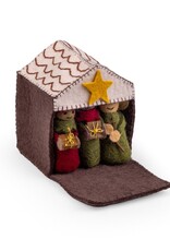 Sjaal met Verhaal Kerststal - Rood Groen