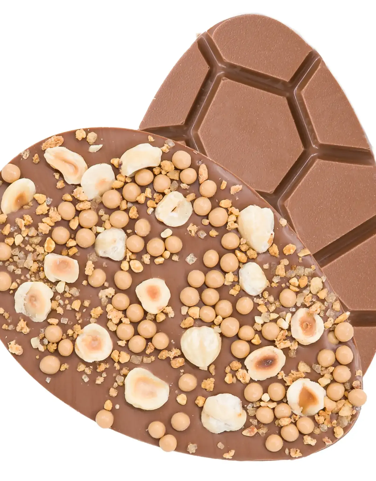 Paasei chocolade met hazelnoot en caramel