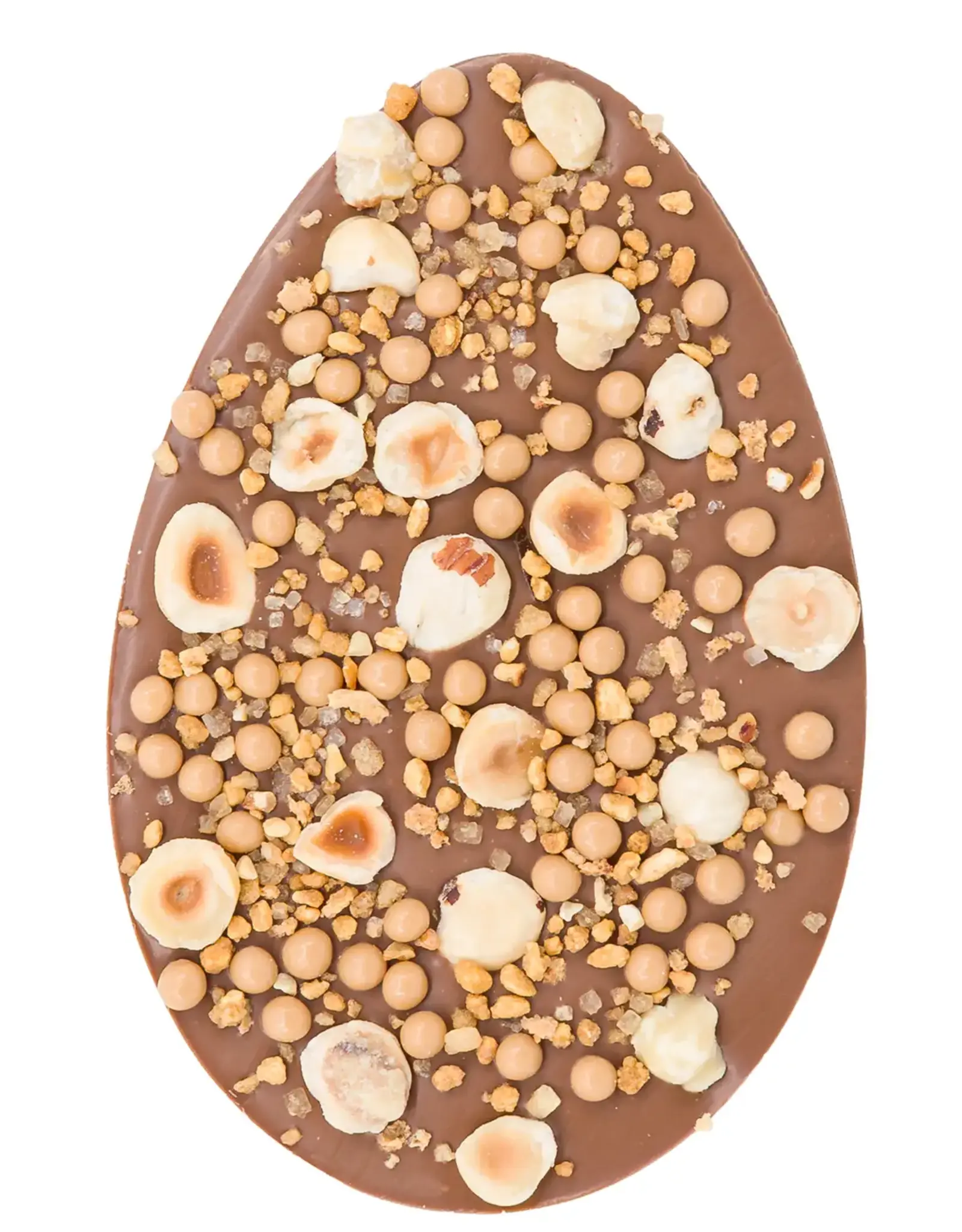 Paasei chocolade met hazelnoot en caramel