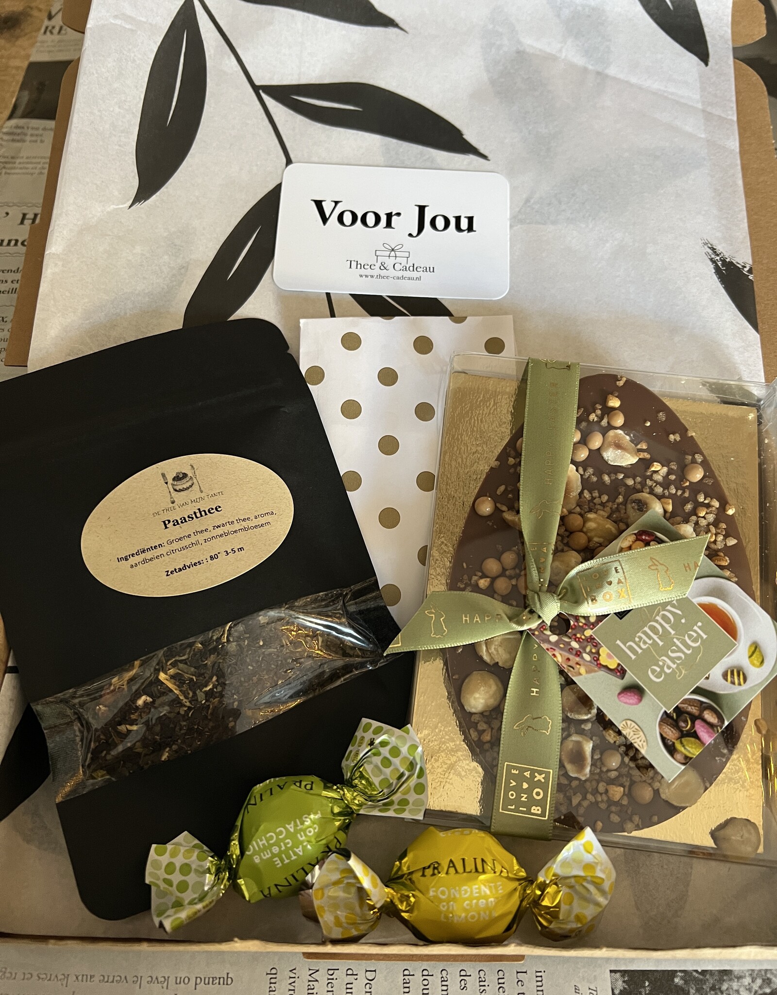 Brievenbuspakket - Paaspakketje met chocolade paasei