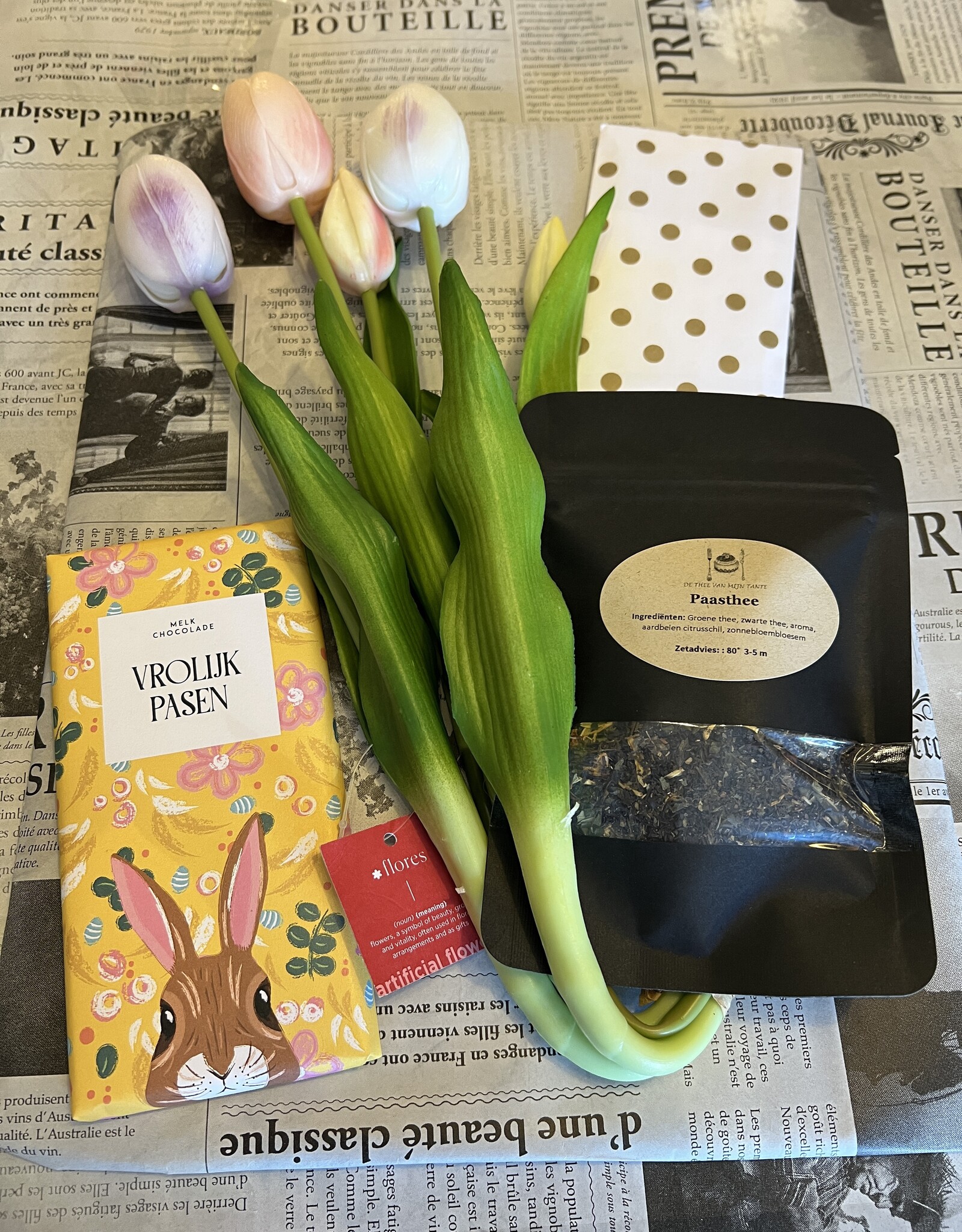 Paaspakket Vrolijk Pasen met Tulpen