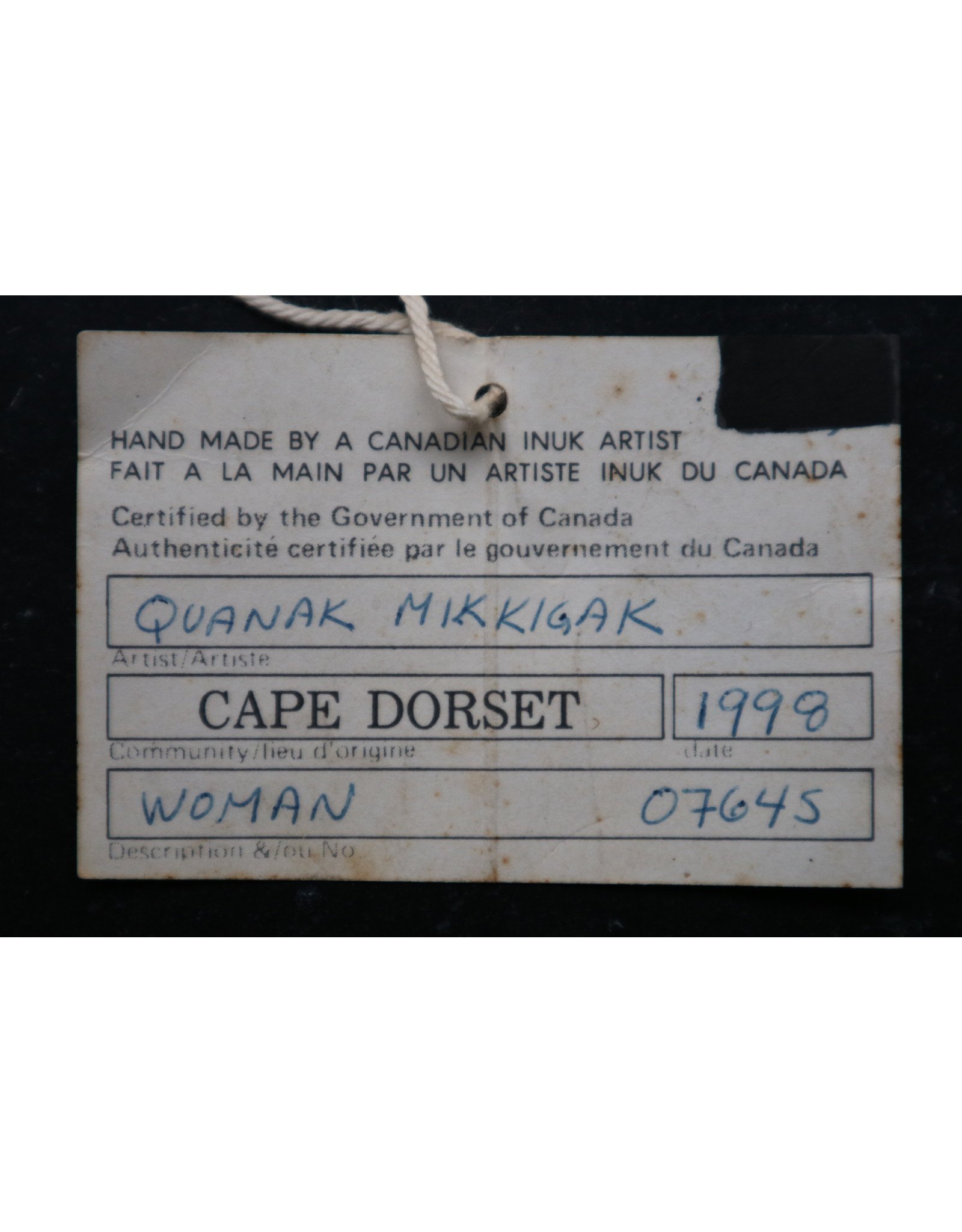 Cape Dorset Woman -Mikkigak