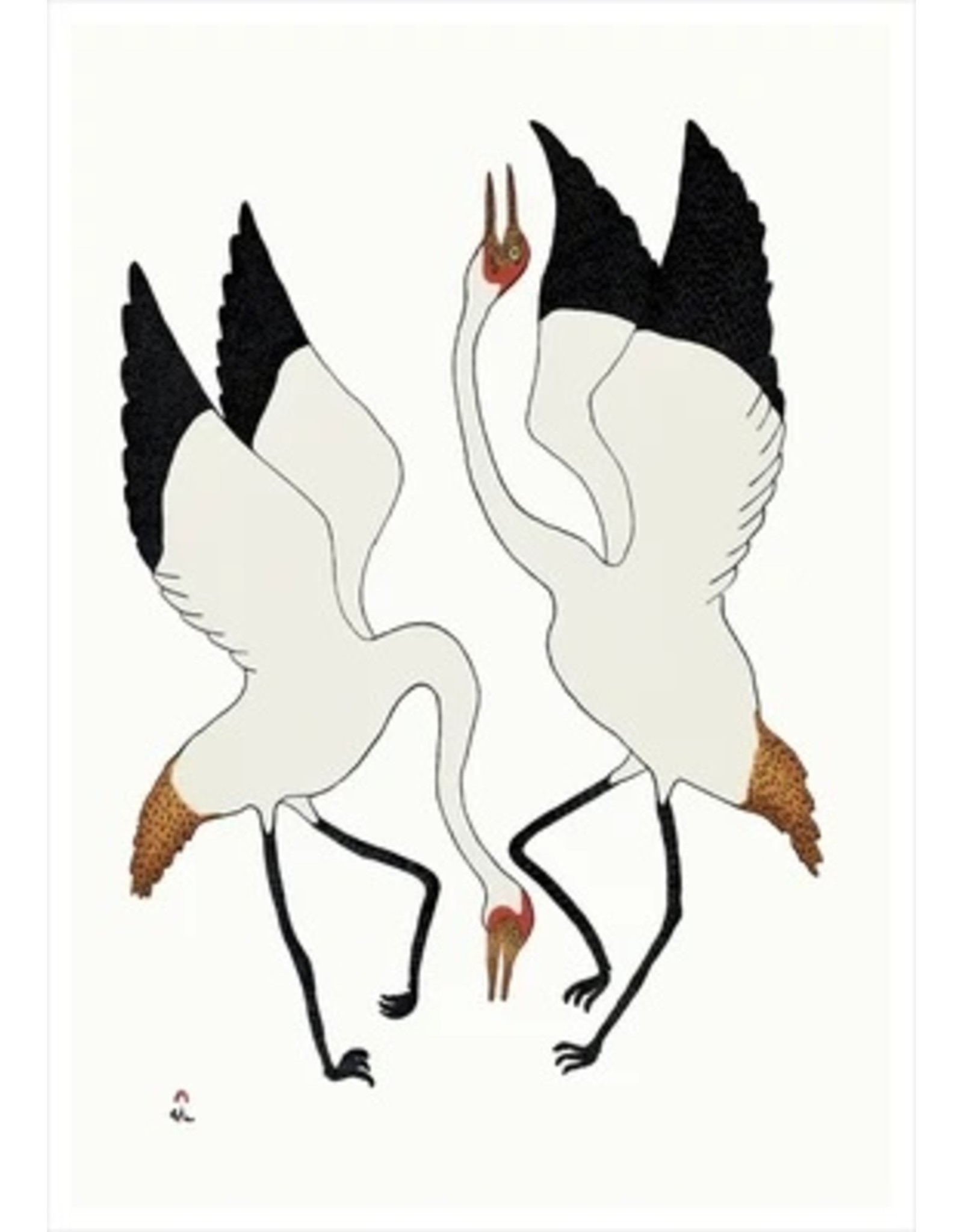 Cape Dorset BD Card: Dancing Cranes